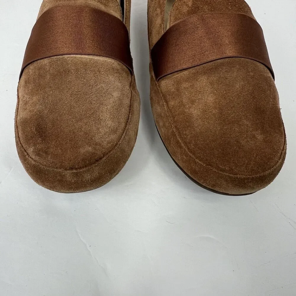 Vionic Chill Bridget Brown Suede Loafers Size 11 Slip-On Flats Comfort